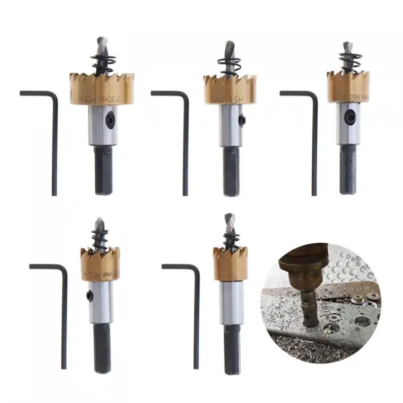 5pcs HSS Drill Bit Drilling Hole Cut Tool with 16 / 18.5 / 20 / 25