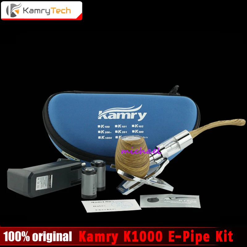 

100% Original Kamry K1000 E-Pipe kit 18350 Battery K1000 Atomizer e Pipe Mod Wooden Free Shipping