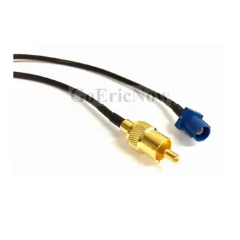 

5 pcs RF connector Fakra SMB C male Plug to RCA Video TV male adapter connector RG174 pigtail Cable 15cm