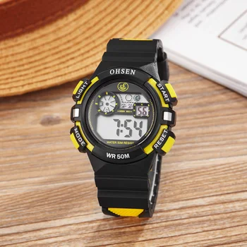 

Top Sale Kids Clock OHSEN Unisex Student Kids Watches Boys Child Alarm Wristwatch Quartz Sports 50m Dive Watches New Years' Gift