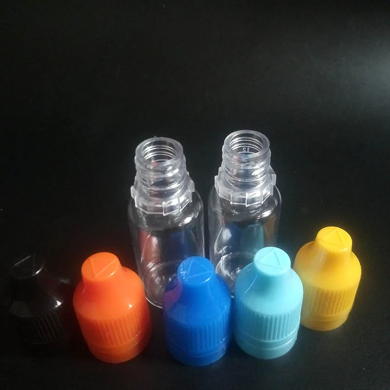 2500pcs PET 10ML Dropper Bottles empty plastic Clear E Liquid bottle With Tamper Evident Childproof Cap For E Juice vape Eliquid
