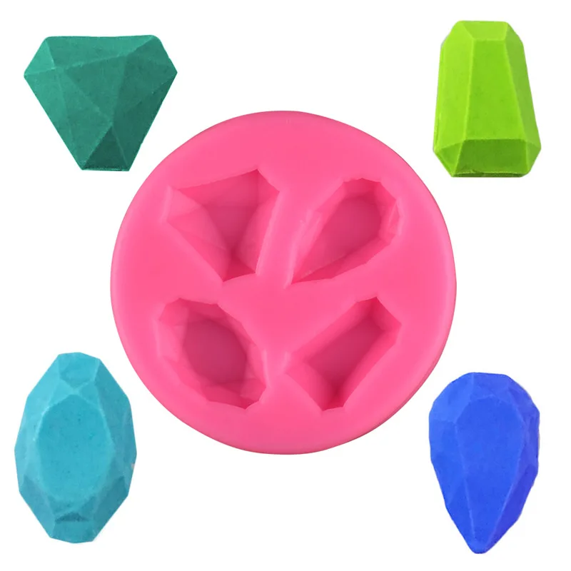 Gemstone moulding turning sugar silicone mold cake decorating chocolate
