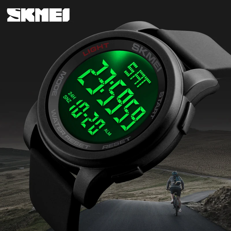 SKMEI Лидирующий бренд Мужские часы повседневные светодиодный цифровые часы мужские наручные часы водонепроницаемые спортивные часы Relogio Masculino 1257