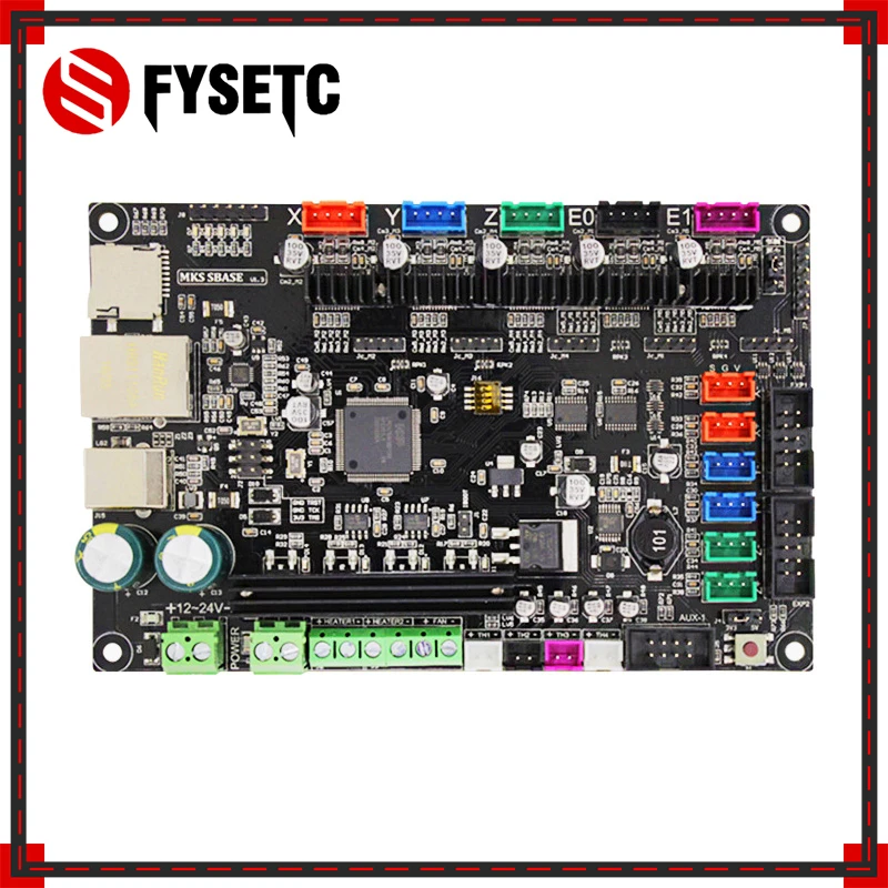 

3D Printer 32bit Arm Platform Smooth Control Board SBASE V1.3 Open Source MCU-LPC1768 Support Ethernet Preinstalled Heatsink
