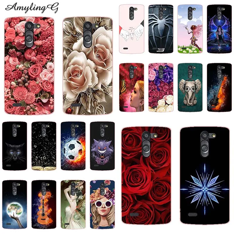 

Phone Cases For LG L Bello D331 D335 L Prime D337 5.0" Case Print Rose Wolf Patterned Cover Soft Silicone Back Shell Fundas Para