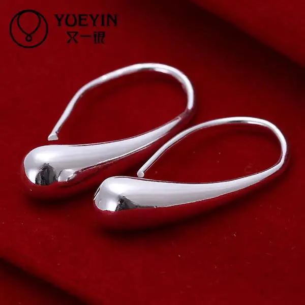 Fashion Silver plated Earrings Water Drop/Teardrop/Raindrop Drop Earrings Dangle Earrings for Women Wholesale Jewelry Gift E004 - Image 4