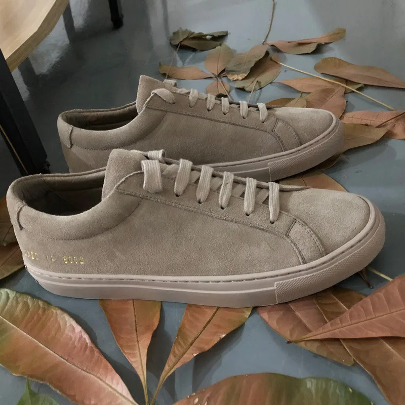 

Fashion Casual Shoes Men's Breathable Sneakers Suede Lace-Up Flats Shoes Men Woman Couple Shoe Zapatillas Hombre 2019 Spring