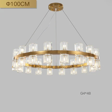 Round Led e14 железные в стиле постмодерн Кристалл Золотой Круглый Блеск люстра освещение подвесной светильник Lampen для столовой спальни - Цвет абажура: Round