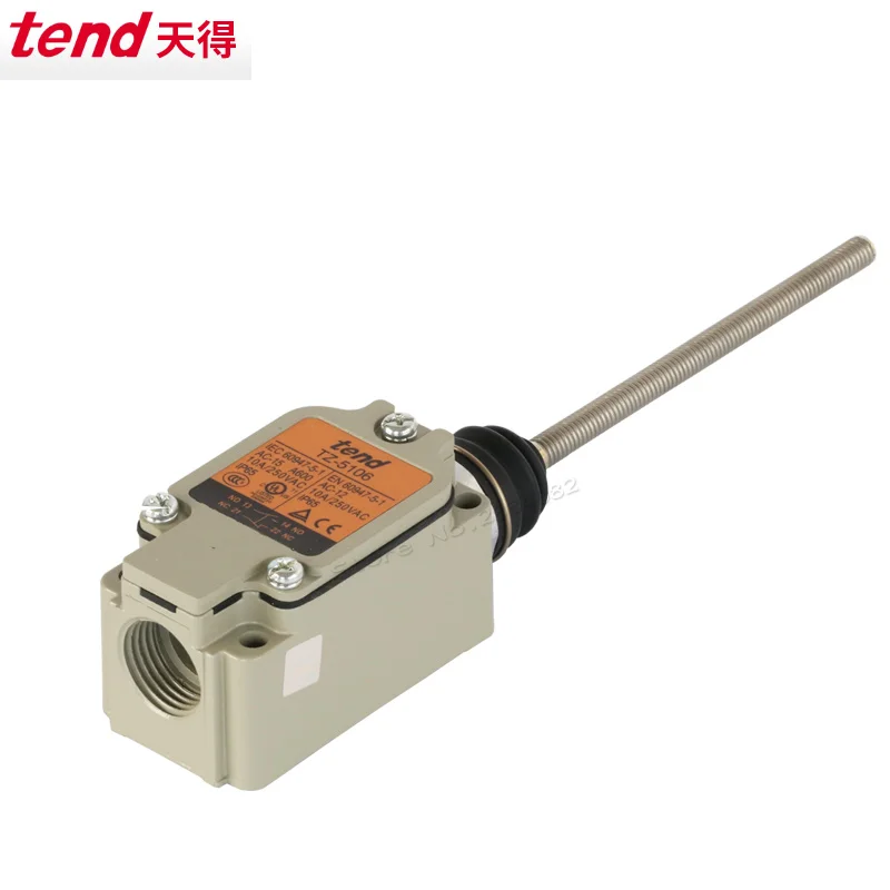 Limit switch NONC 10A 250VAC metal long lever arm momentary travel