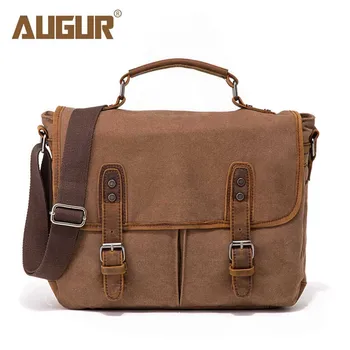 

Men Bag Canvas Messenger Shoulder Bag Satchel Vintage Business Handbag Large Men Messenger Bag for Laptop Casual Crossbody Bags