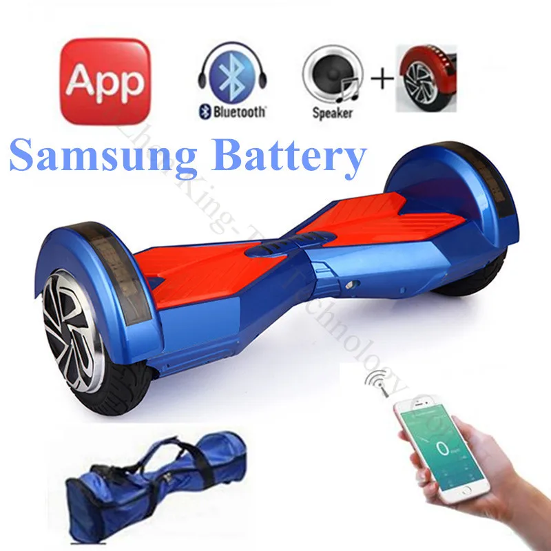 8 дюймов самобалансирующийся скутер электрический samsung светодиод BT + Bluetooth 2