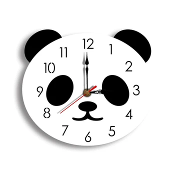 

Lovely Panda Clocks Wall Stickers For Kids Rooms Wall Clocks Home Decoration Clock Stickers
