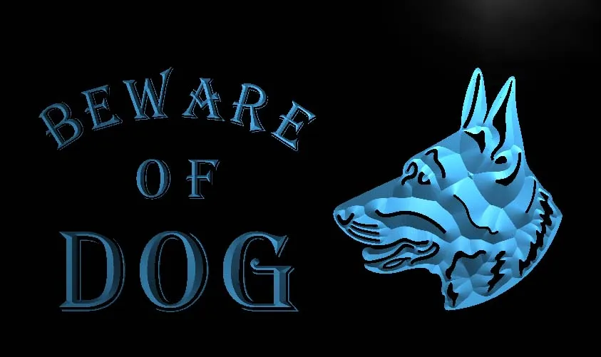 

LN090- Beware of Dog LED Neon Light Sign