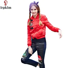 Женский пуховик зима осень короткое пальто для женщин легкие тонкие бейсбольные плащи новая женская одежда CH570