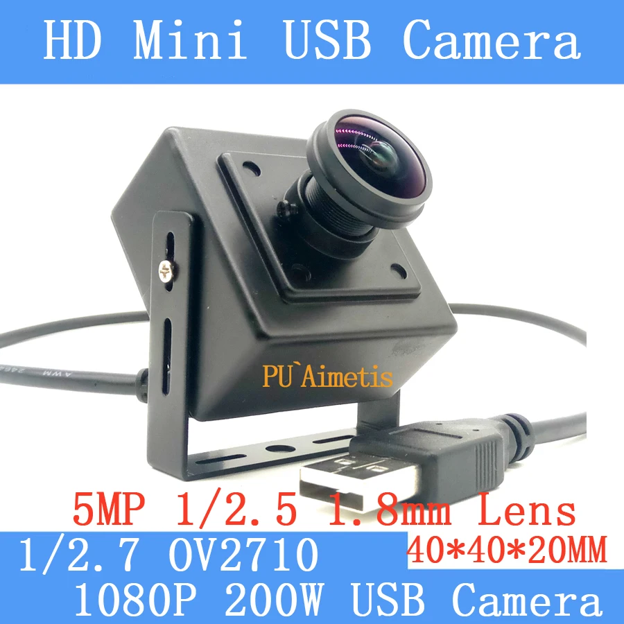 Pu'aimetis Full HD 2mp 1080 P mjpeg 30fps высокое Скорость 1/2. 7 OV2710 1.8 мм 170 градусов наблюдения Камера Linux UVC Mini-USB Камера