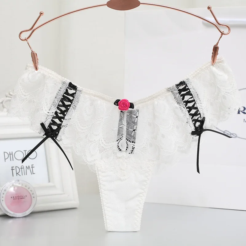 M L XL XXL XXXL Plus Size 2018 T-back Underwear Women Sexy Panties Female Seamless Lace Lingerie Women G String Thongs  (8)