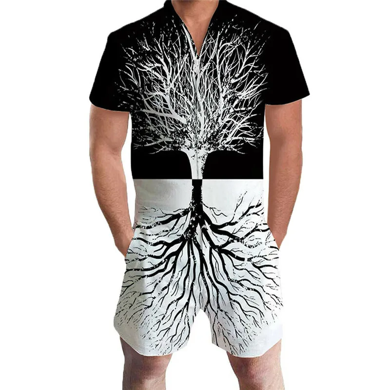 2019 Hawaiian Tiger & Flamingo Print 3D Rompers Men Jumpsuit Playsuit Harem Cargo Overalls Summer Casual Zipper Beach Men's Sets 2019 Hawaiian Tiger & Flamingo Print 3D Rompers Men Jumpsuit Playsuit Harem Cargo Overalls Summer Casual Zipper Beach Men's Sets