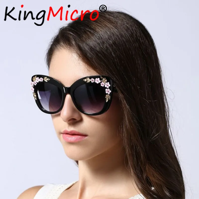 

Fashion Flower Sunglasses Women Brand Designer Luxury Colorful Oversize Frame Mirror HD High Quality Sun Glasses UV400 Black
