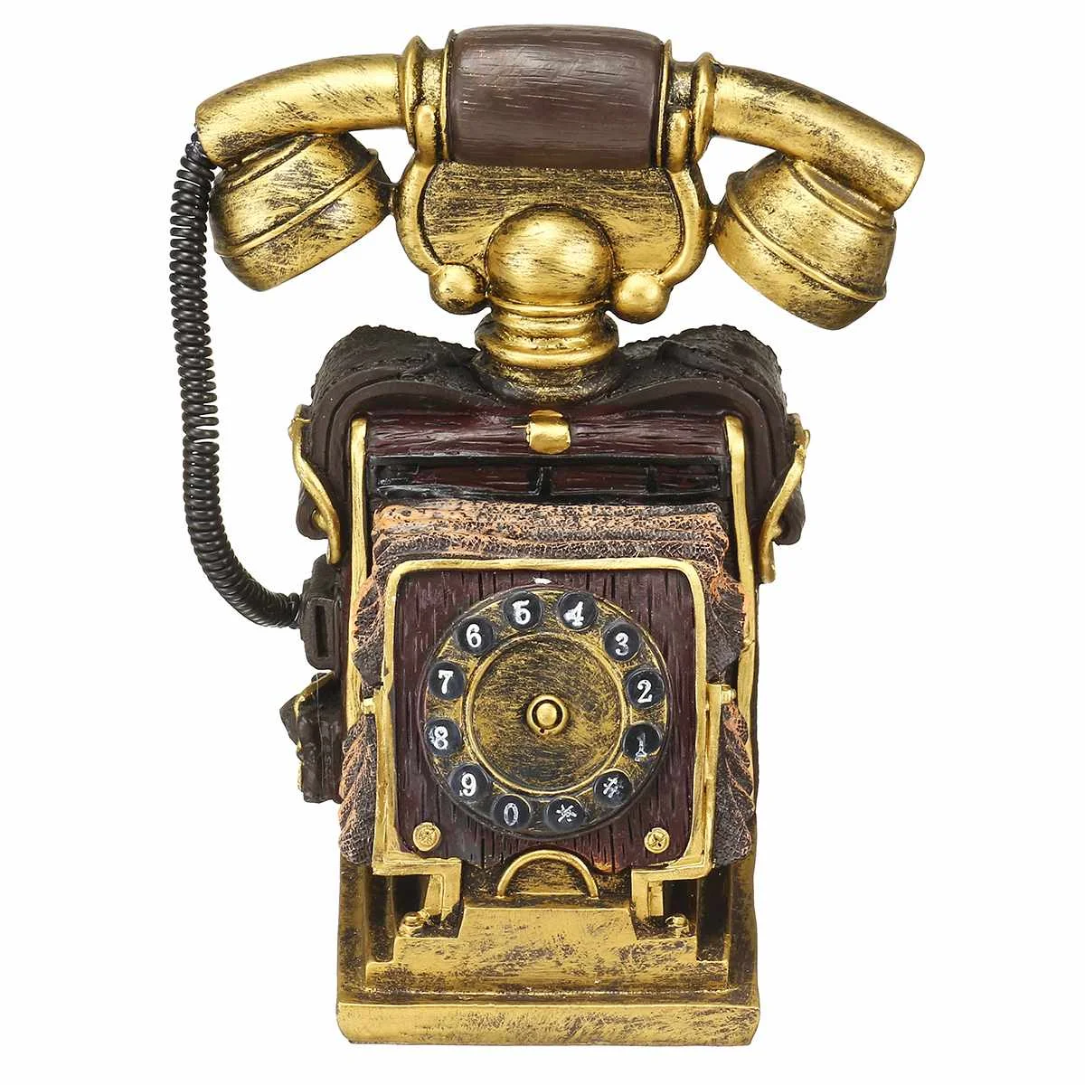 

Vintage Telephone Swivel Plate Rotary Button Dial Telephone Antique Landline Phone Model For Home Hotel Figurine Home Decor