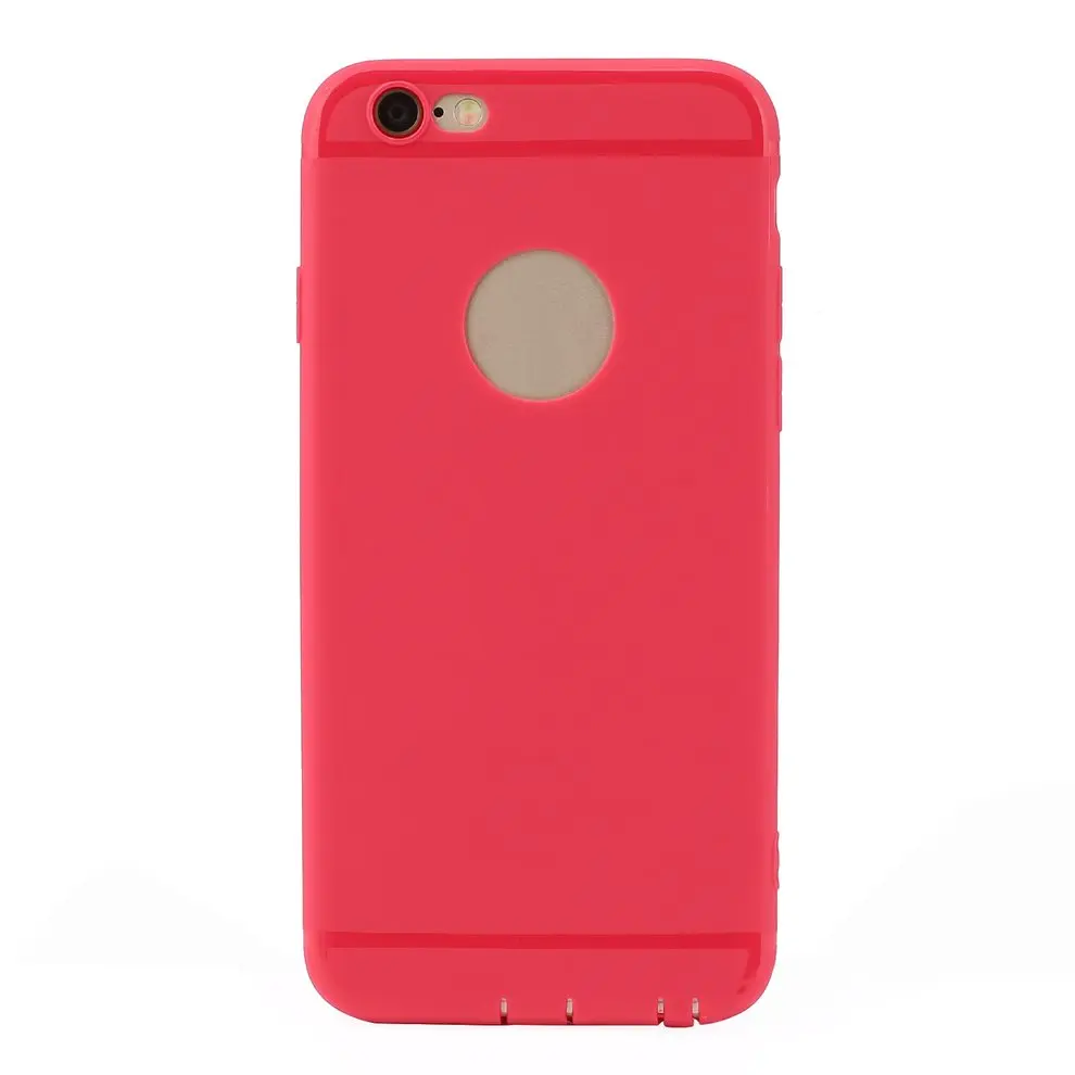 

2pcs Silicone Red Matte Back Cover Shockproof Protective Phone Case Shell For iPhone 6/6S