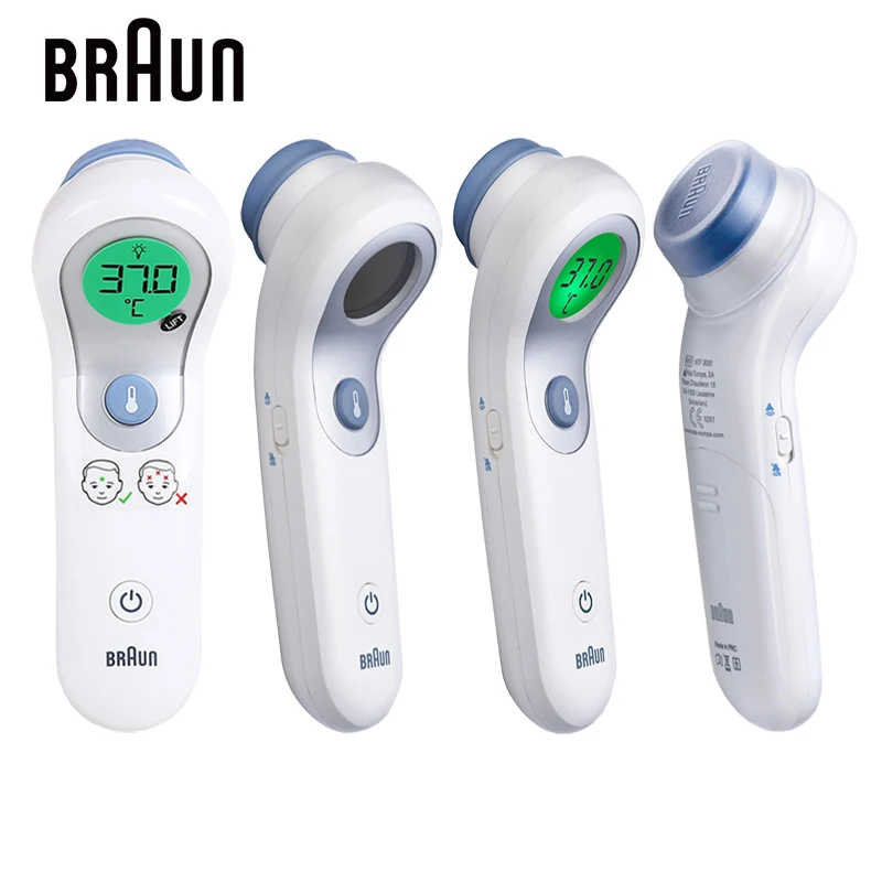 

Braun NTF3000 Digital Forehead Thermometer Touchless Measuring Silence Mode for Infants Baby and Adults Fahrenheit and Celsius