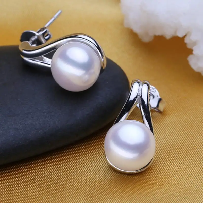 

FENASY Natural Pearl Earrings 925 Sterling Silver Stud Earrings For Women Cute Casual Simple Earrings Fashion Jewelry