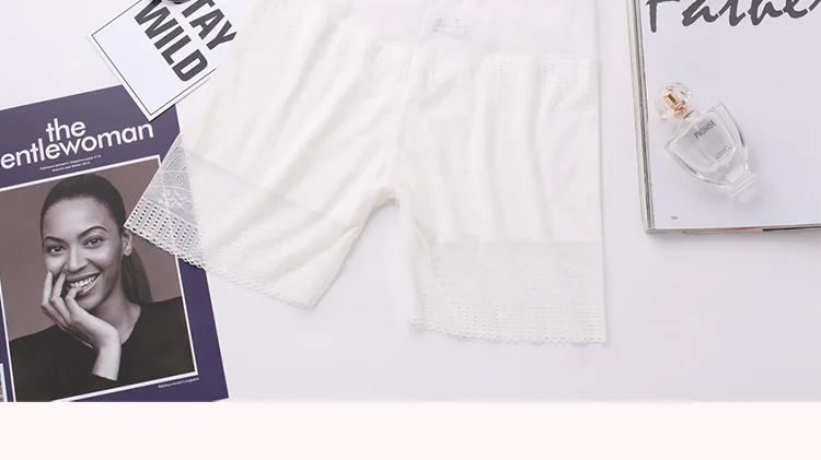 Lace Safety Short Pants Summer Ice Silk Female Boyshorts Underwear Middle Waist Seamless Shorts Pants for Women (24)