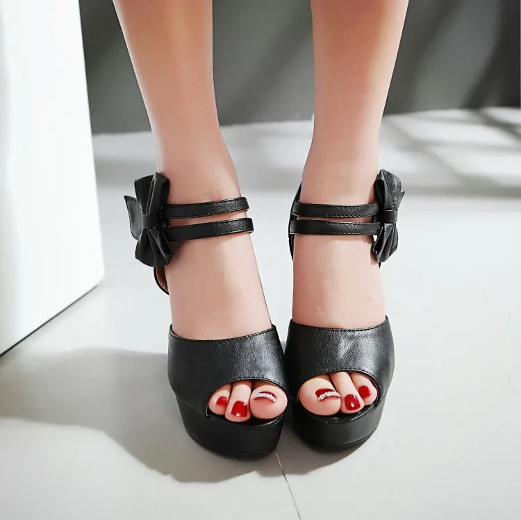 QPLYXCO/Новинка; большие и маленькие размеры 31-47; босоножки на высоком каблуке с открытым носком и ремешком на щиколотке(11,5 см); женская свадебная обувь на платформе; женская обувь; 161-3
