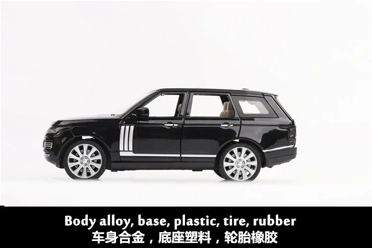 1:24 Diecasts& Toy Vehicles Ranger Rover Модель автомобиля со звуком и светом коллекционная машинка Игрушки для мальчиков подарок для детей brinquedos