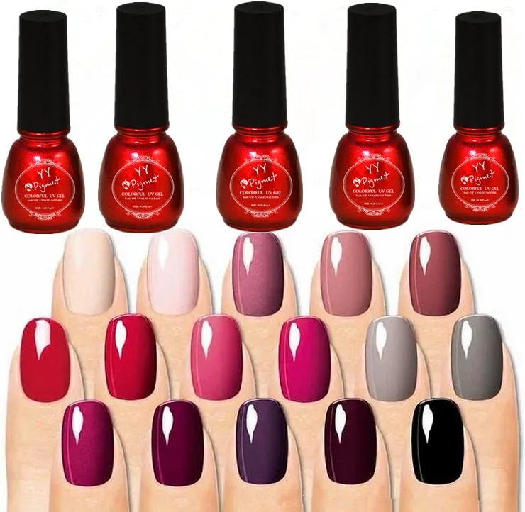 

Nail Gel Polish UV&LED Shining Colorful 28 Colors 8ML Long lasting soak off Varnish cheap Manicure