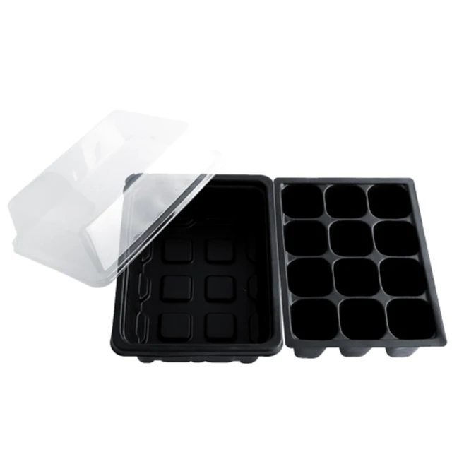 VICTMAX 5 Set 12 Cells Seed Nursery Pot Planting Tray Kit Plant Germination Box With Lid Garden Grow Box