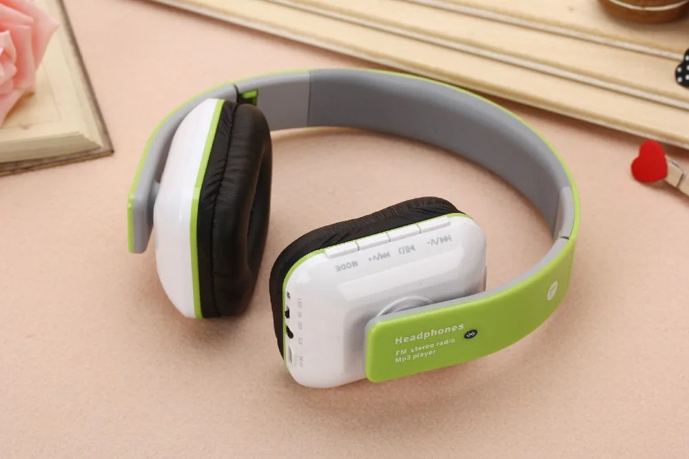 JKR 202B Wired Stereo Music Headband Headset Portable Foldable Headphones Support TF FM Radio call for