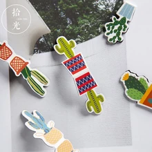 Свежие кактусы серии Красочные растения Закладка на магните Мини Книга папка DIY офисные Канцелярские и школьные принадлежности 2 шт./пакет