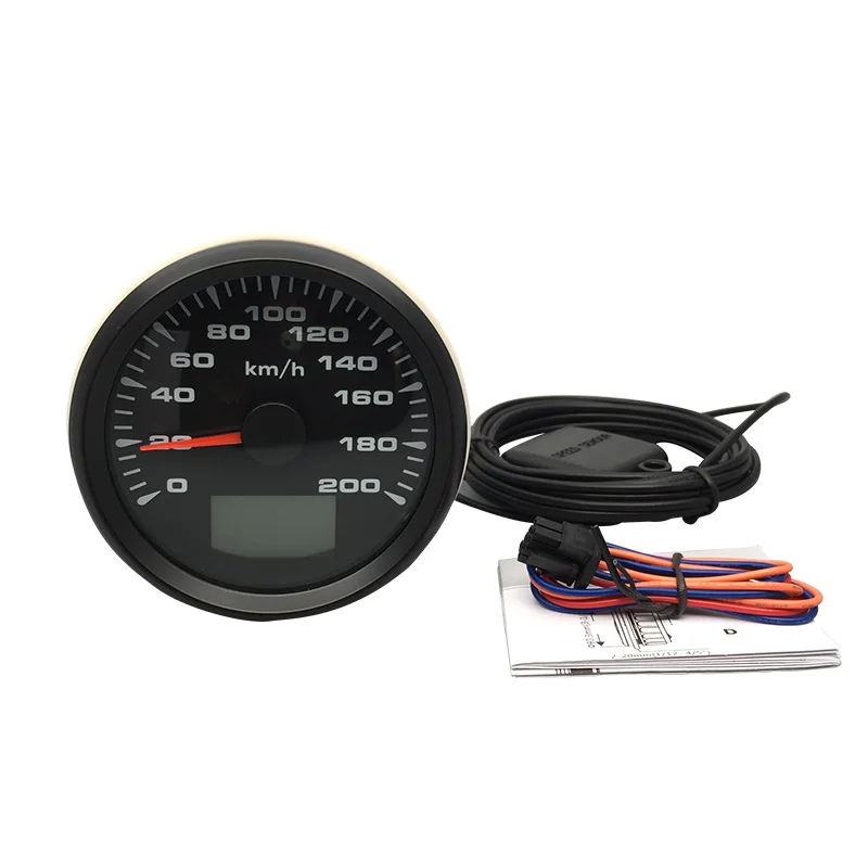 200km/h GPS Speedometer Gauge Boat Car Motor with 8 Colors Backlight Waterproof 9~32V Trip\COG\ODO 85MM|Спидометры| |