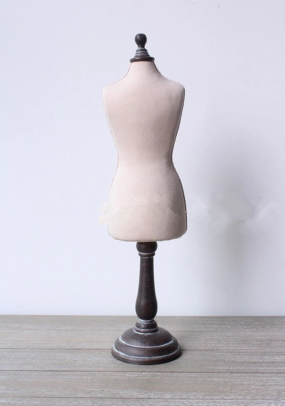 Original Female Mannequin Torso Dress Form Display W/ Black Tripod Stand Display 