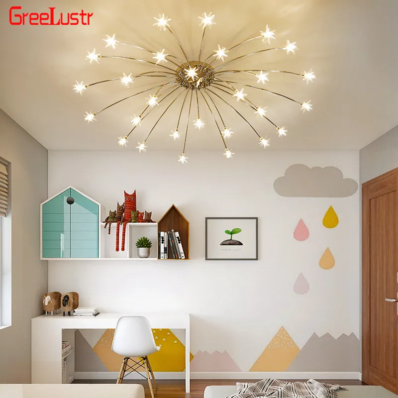 Creative Design LED lamp Ceiling Chandeliers Lamp Light Ice Flower Glass Plafonnier for Bedroom Lus - 32995817816
