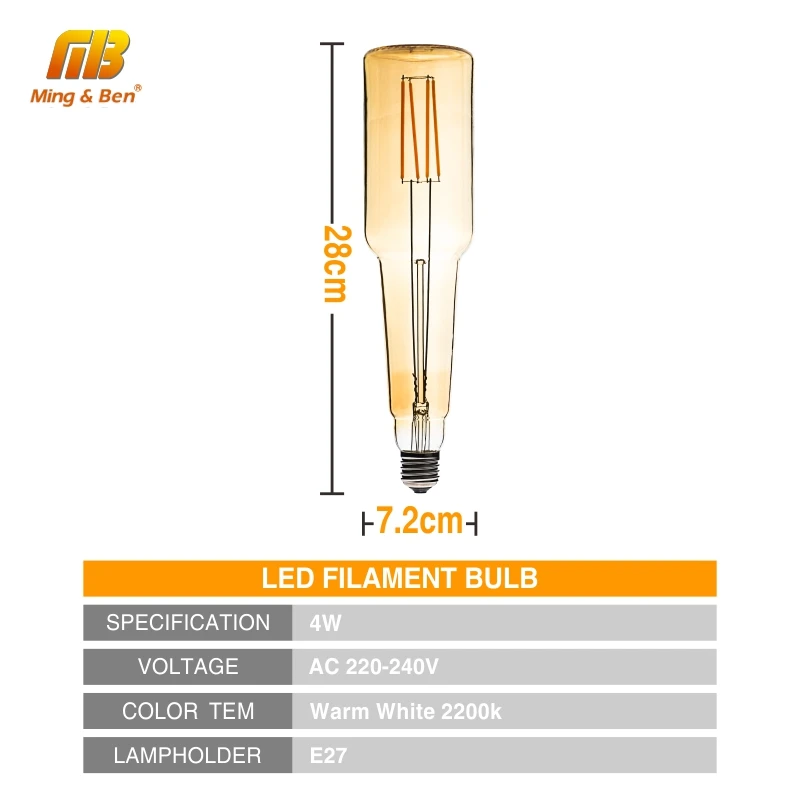 Ретро Edison лампы светодиодный Лампа накаливания E27 4 W 220 V 240 бутылка ампулы нить