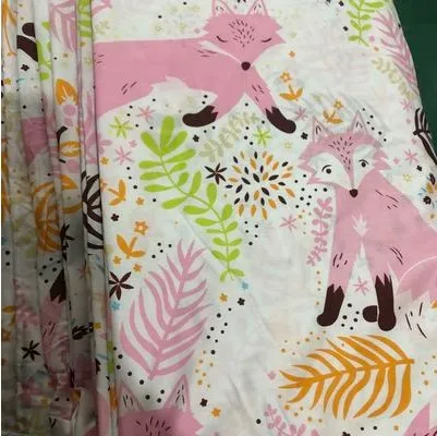 Простыня для новорожденных, хлопок, простыни для детской кроватки, супер мягкие простыни для детской кроватки с мультяшным принтом, постельные принадлежности, детские одеяла 150X90 см - Цвет: Pink Fox