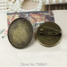 Пустое овальное гнездо для камня, заколки, заколки, кабошоны, основа для броши, настройки, сделай сам, изготовление ювелирных изделий, многоцветное покрытие