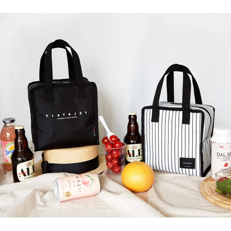 

Portable Baby Suitcase Multifunctional Large Capacity Maternity Tote Bag Square Diaper Bag Ice Pack Stripe Thermos Bag