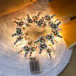 50 светодио дный светодиодных сказочных металлических нарисованных рождественских Тростников батареи USB Гирлянды 6 м светодио дный