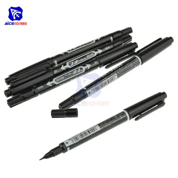 

diiymore 5PCS/Lot Black/Blue/Red CCL Anti-etching PCB Circuit Board Ink Marker Double Pen for Arduino