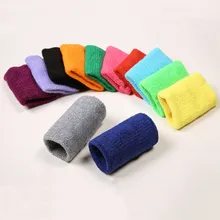 1pc pulseiras esporte sweatband mão banda suor suporte de pulso cinta envoltórios guardas para ginásio vôlei basquete teennis quente