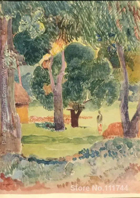 

paintings of Paul Gauguin Watercolor 24 artwork Landscape art High quality Hand painted