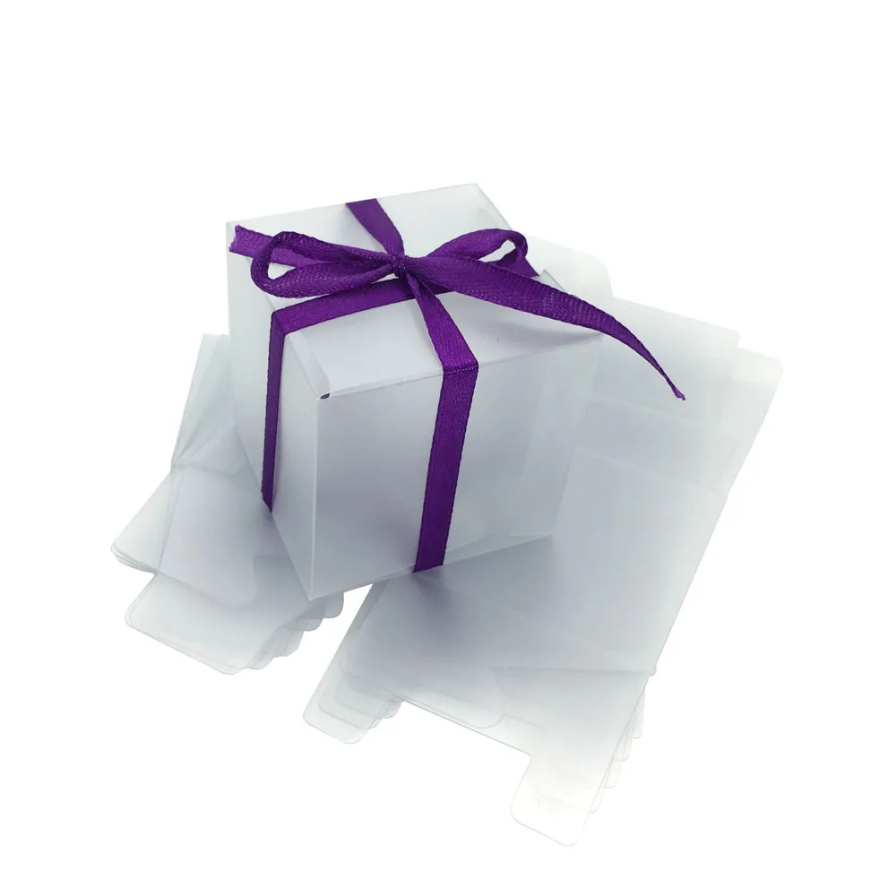 Scratch Proof 100 PVC Pillow Bomboniere favor clear box wedding event gift 