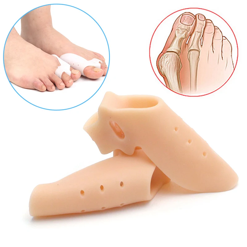 1 пара силиконовые сепаратор пальцов ноги Thumb Valgus корректор для большого пальца