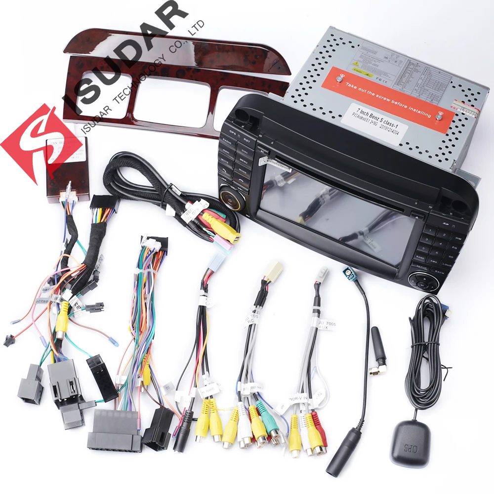 Excellent Isudar 2 Din Auto Radio Android 9 For Mercedes/Benz/W220/W215/S280/S320/S350/S400 S Class Car Multimedia Video Player GPS DVR 5