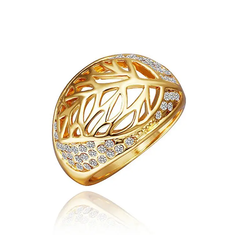 2015 Baru Panas Menjual Perempuan Perhiasan Emas Melubangi Daun Keren Cincin Grosir Banyak Gratis Pengiriman Valentine Hadiah Hari Ring Wholesale Wholesale Ringscool Rings Aliexpress