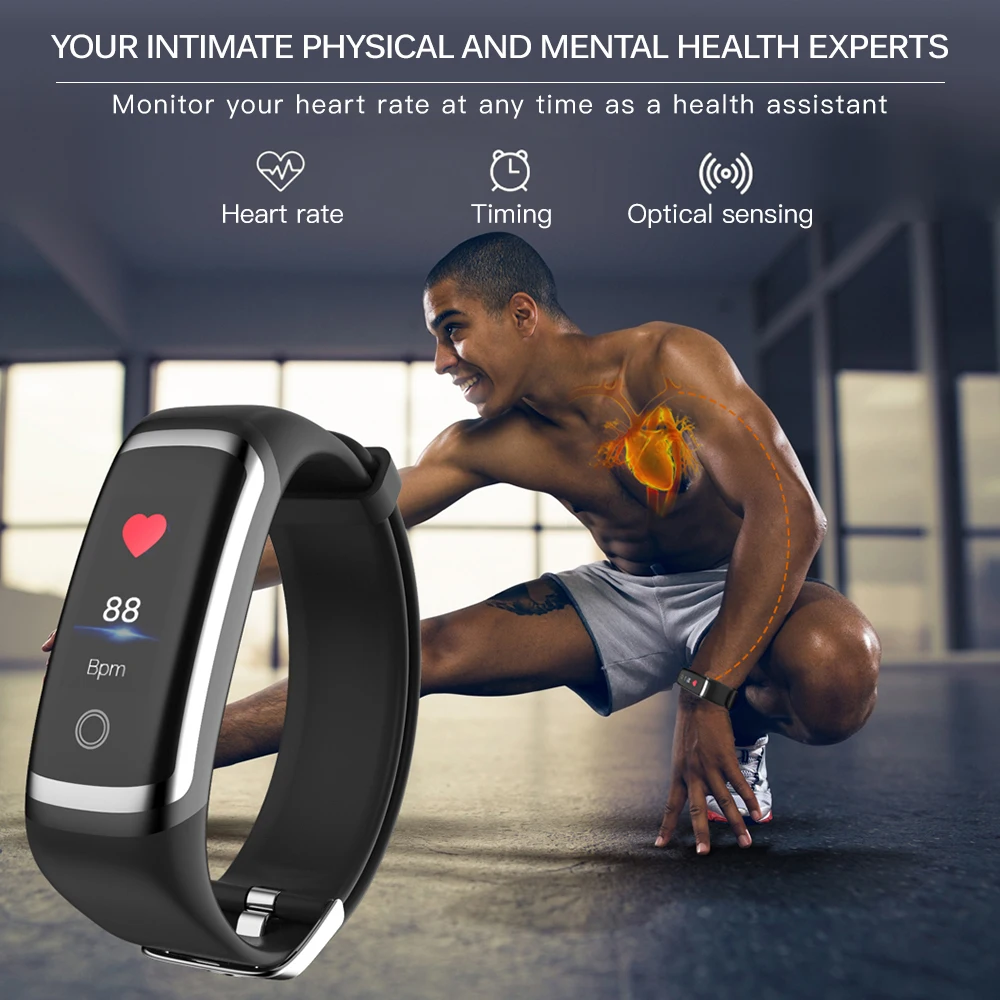 

/Sport Smart Bracelet Heart Rate Blood Pressure Calorie Sleep Monitor Remote Photo Taking Messages Call Reminder Pedometer Watch