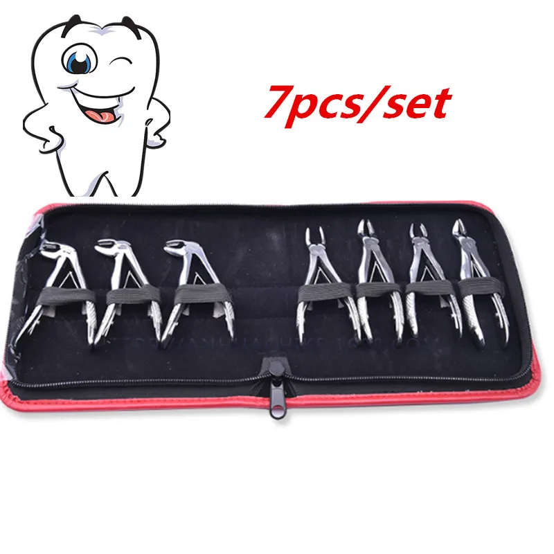 

2018 NEW high quality Children extraction forceps 7 pcs/set dental instruments tools